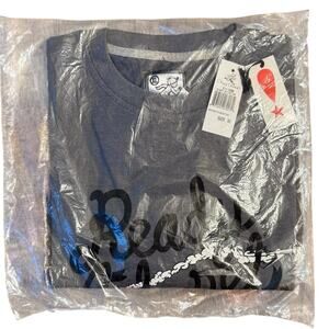 Play Cloths Ready Jet Set Go Tee Shirt 100% Cotton Heather Plum Kitten Unisex XL